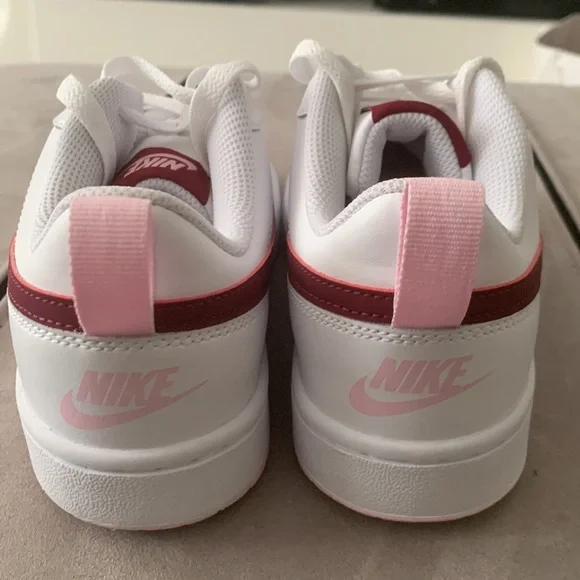 Nike Court Borough Low 2 NWOB "White Dark Beetroot " Sneakers size US 5.5Y - Picture 14 of 17